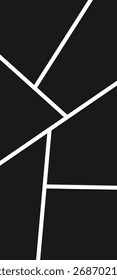 Ultra-wide 9:20 abstract mosaic frame photos or pictures collage for gallery mockup