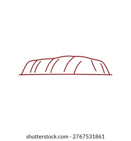 Uluru landmark line icon
Vector landmark on a white background