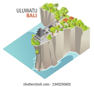 Uluwatu temple Bali - vector