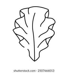 ulva lettuce seaweed line icon vector. ulva lettuce seaweed sign. isolated contour symbol black illustration