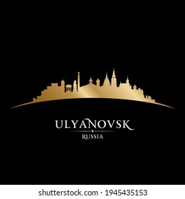 Ulyanovsk Russia city skyline silhouette. Vector illustratio