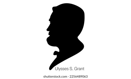 Ulysses S. Grant Silhouette qualitativ hochwertige Vektorgrafik