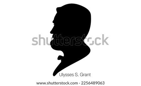 Ulysses S. Grant silhouette high quality vector