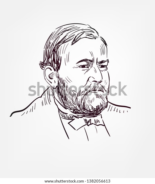 Ulysses S Grant Usa President Vector Stock Vector (Royalty Free) 1382056613