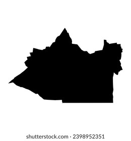 Ulytau region map, administrative division of Kazakhstan. Vector illustration.