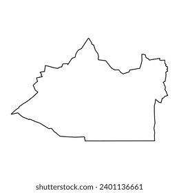 Ulytau region map, administrative division of Kazakhstan. Vector illustration.