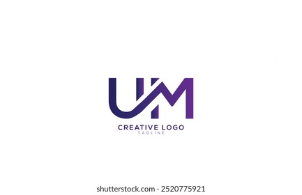 UM Abstract initial monogram letter alphabet logo design