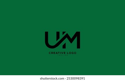 UM Abstract initial monogram letter alphabet logo design