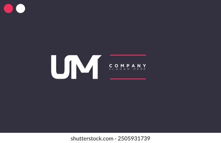 UM Alphabet letters Initials Monogram logo 