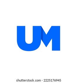 UM brand name initial letters icon. UM vector icon.