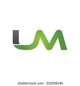 UM company linked letter logo green