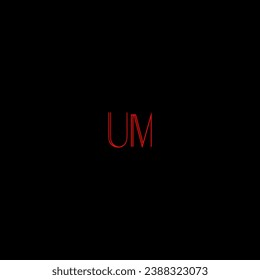 UM creative modern letters logo design template