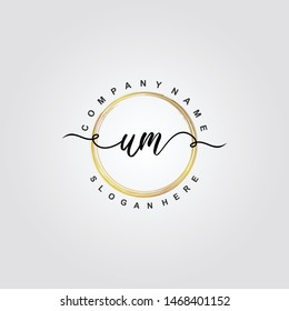 UM Initial beauty floral logo template