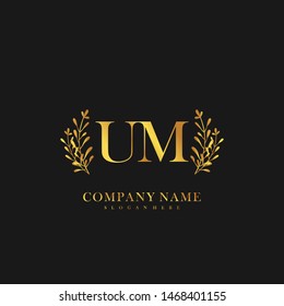 UM Initial beauty floral logo template