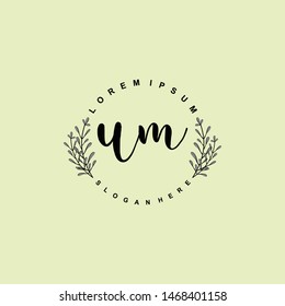 UM Initial beauty floral logo template