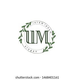 UM Initial beauty floral logo template