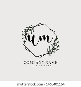 UM Initial beauty floral logo template