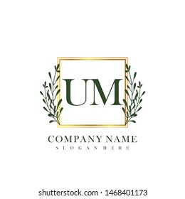 UM Initial beauty floral logo template