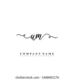 UM Initial beauty floral logo template