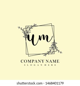 UM Initial beauty floral logo template