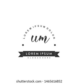 UM Initial beauty monogram logo vector