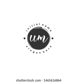 UM Initial beauty monogram logo vector