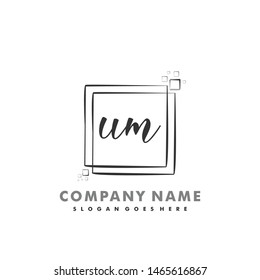 UM Initial beauty monogram logo vector