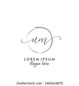 UM Initial beauty monogram logo vector