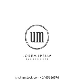 UM Initial beauty monogram logo vector