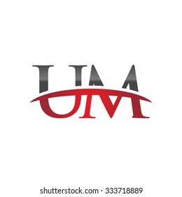 UM initial company red swoosh logo