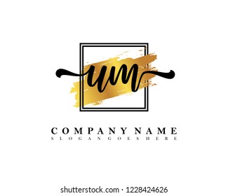 UM Initial handwriting logo concept