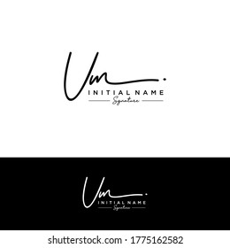 UM Initial letter handwriting and signature logo.