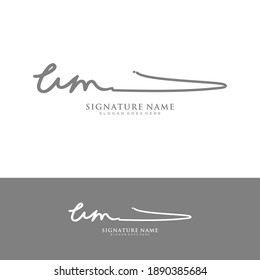 UM Initial letter handwriting and signature logo.