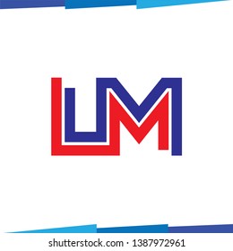 UM Initial Letter Logo Icon Vector template