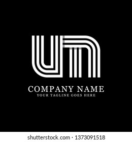 UM initial logo design, monogram vector, modern and clean illustration