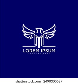 UM initial monogram for business logo with eagle image