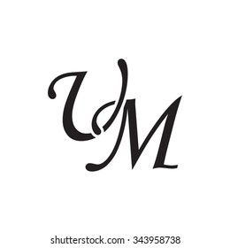 UM initial monogram logo