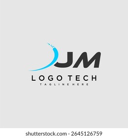 UM initial monogram for technology logo design