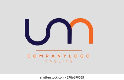 UM initials monogram letter text alphabet logo design