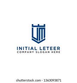 UM Letter Initial icon / logo design Monogram inspiration. - vector