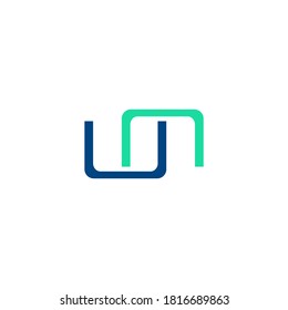 UM letter logo design abstract. letter U and M logo design vector.