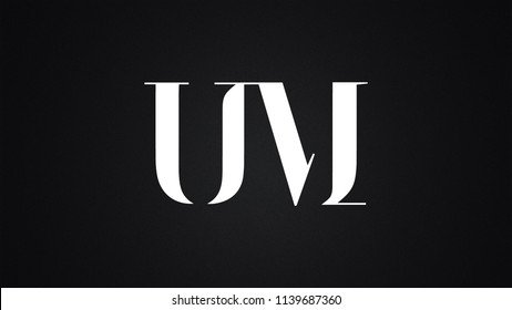 UM Letter Logo Design Template Vector