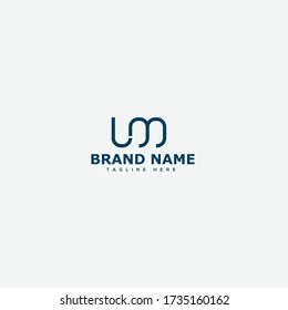 UM Letter Logo Design Template Vector