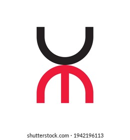 UM letter logo design vector