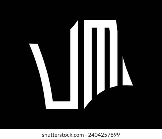 UM letter logo design vector art