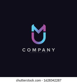 UM Letter Logo - UM Logo with UM Monogram Design Template