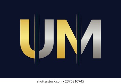 UM Letter Logo Template Illustration Design.