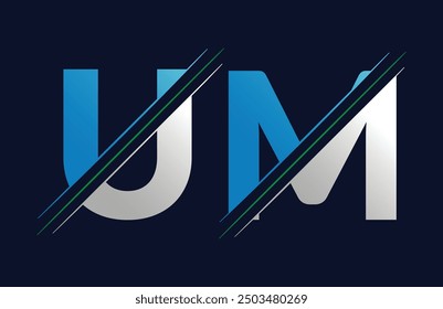 UM Letter Logo Template Illustration Design.