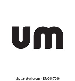 UM letter logo template vector icon design