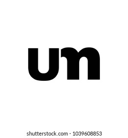 Um Letter Logo Vector